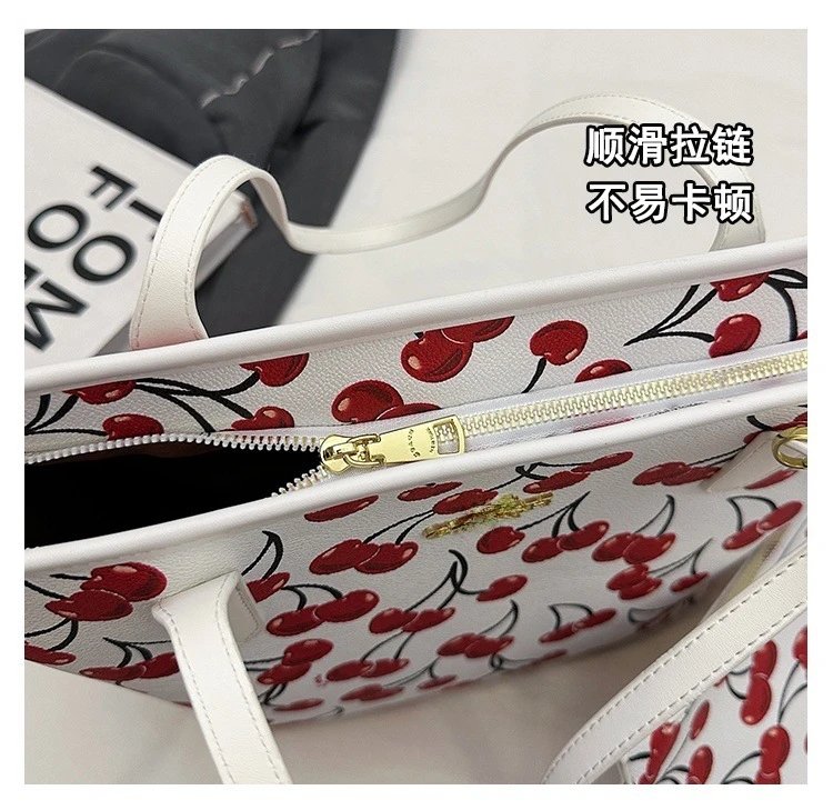 Coach Cherry Print Tote Bag Set with Wristlet - 7