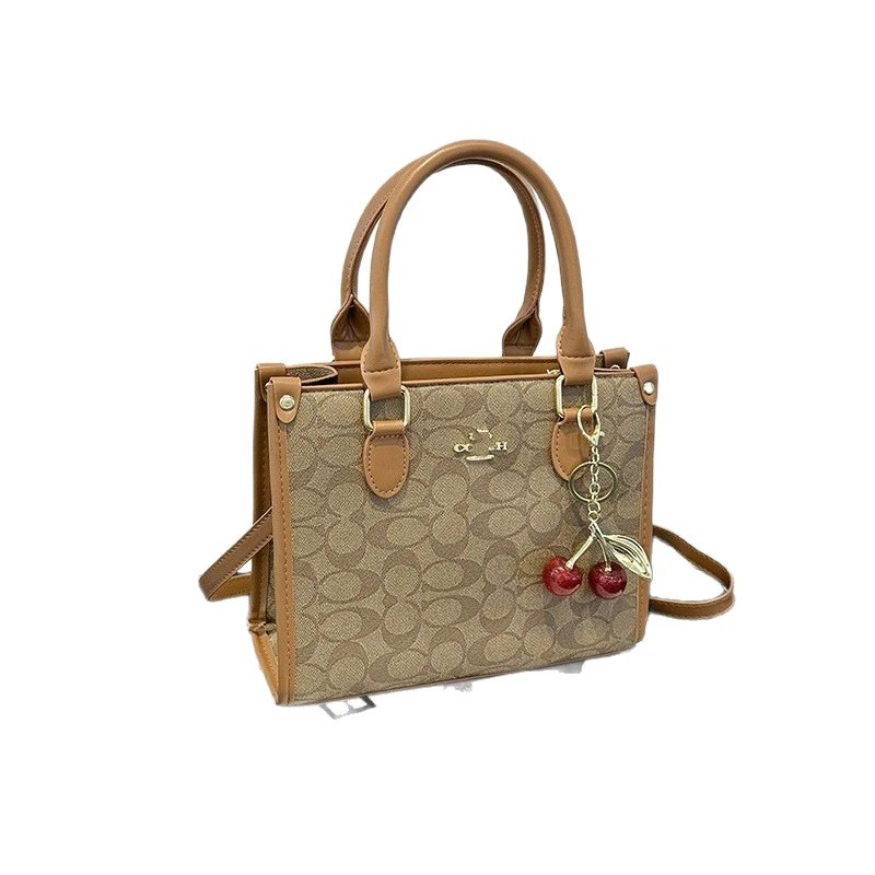 Coach Mini Daisy Beige Floral Handbag