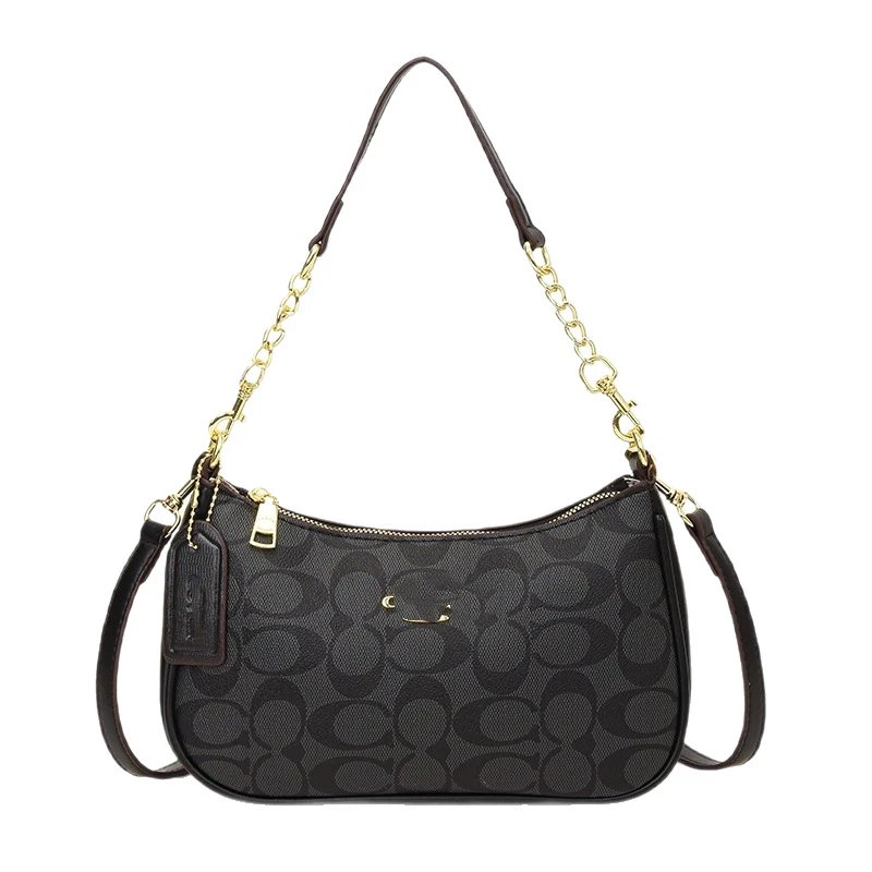 Coach Swagger Brown Monogram Crossbody Bag