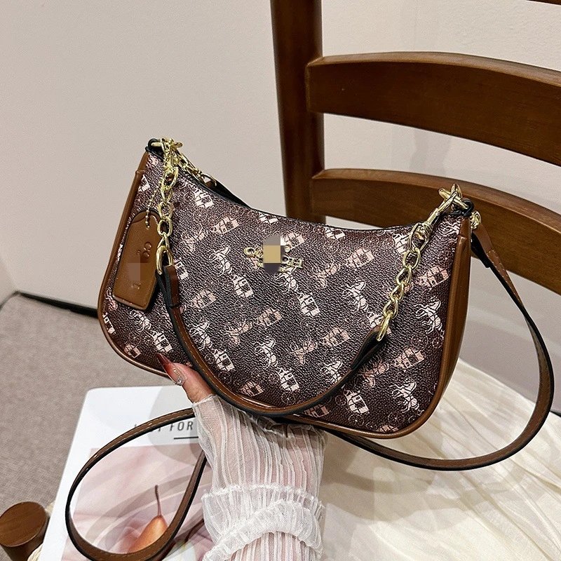 Coach Tabby Small Multicolor Monogram Chain Shoulder Bag