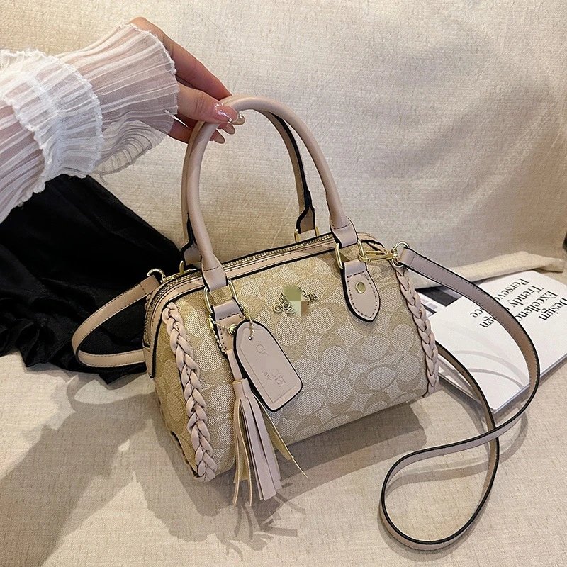 Coach Mini Satchel Bag Assorted Colors Woven Trim Handbag