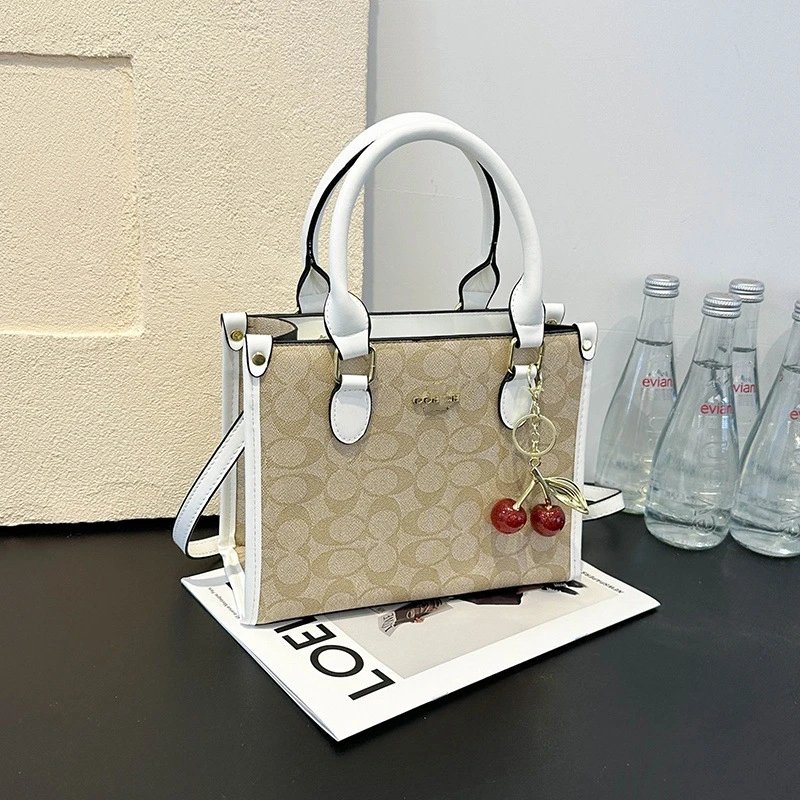 Coach Mini Daisy Beige Floral Handbag