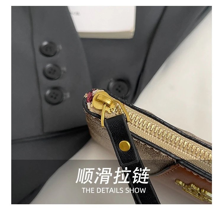 Coach Signature Wristlet in Khaki and Black Clutches - 6