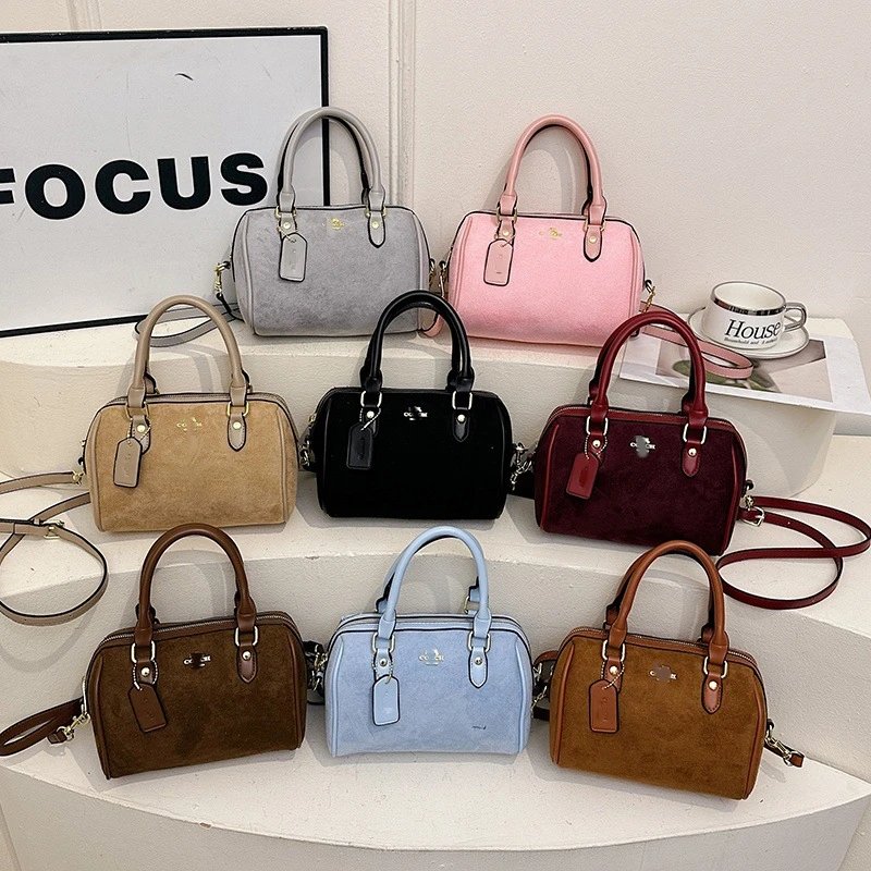 Coach Mini Bowler Suede Multi Color Classic Handbag