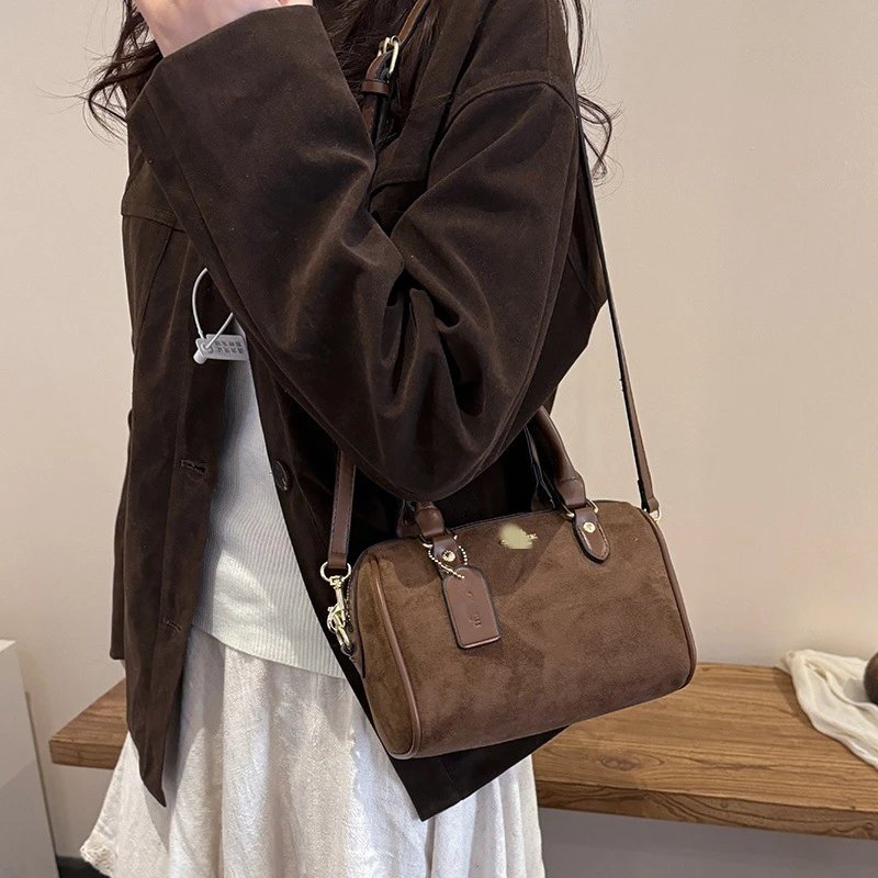 Coach Mini Bowler Suede Multi Color Classic Handbag