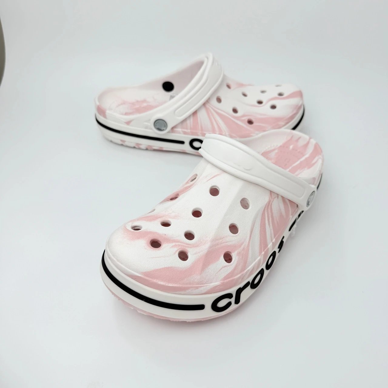 Crocs Classic Clog Neon Yellow Swirl White Sandals - 16