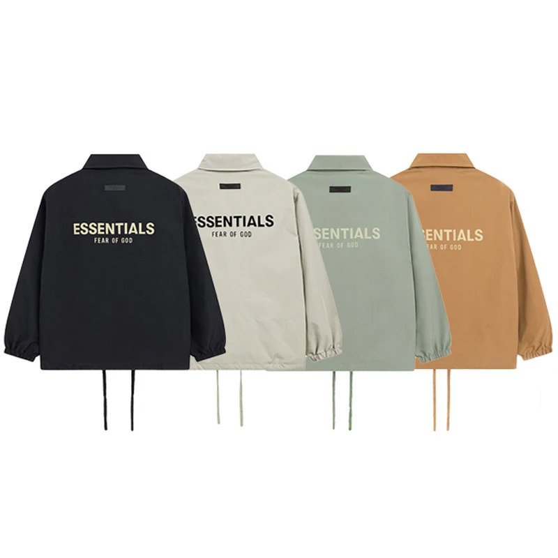 Essentials Coach Jacket Beige Casual Outerwear