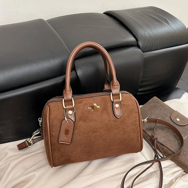 Coach Mini Bowler Suede Multi Color Classic Handbag