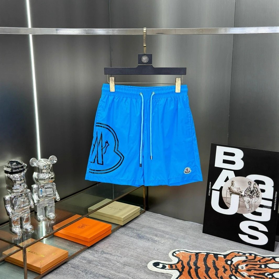 Moncler Logo White Gray Mint Neon Yellow Blue Orange Red Navy Green Sport Shorts