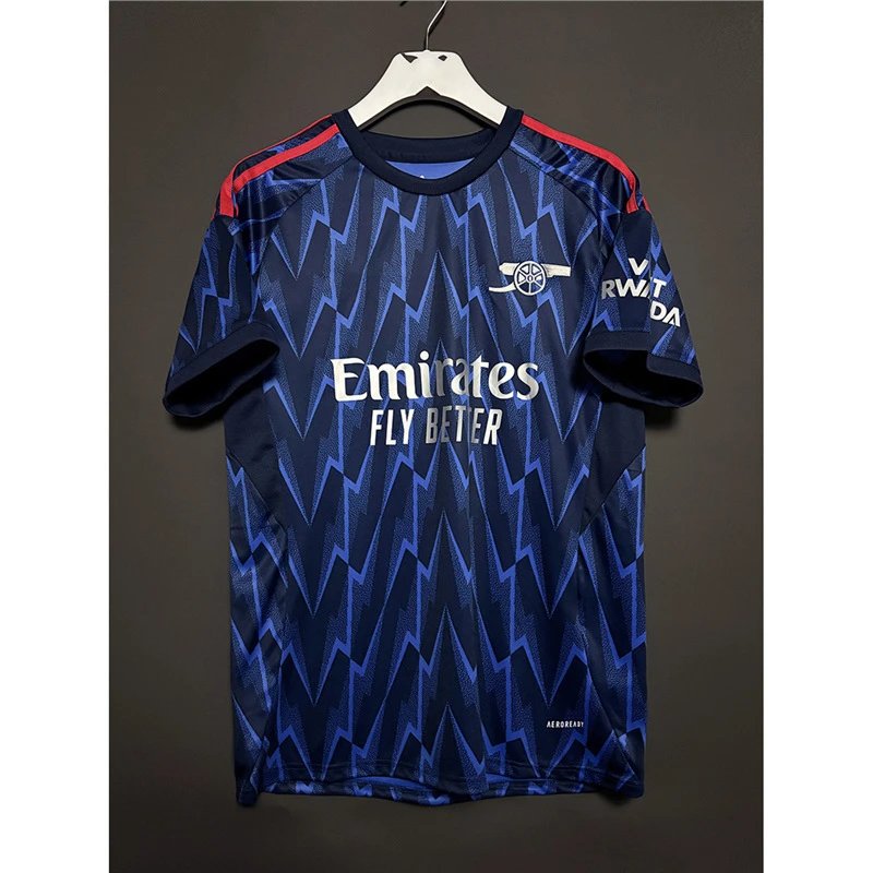 Arsenal FC 2023-24 Third Jersey Navy Blue Zigzag Pattern Football Shirt