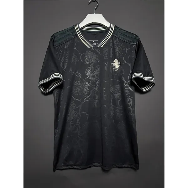Design Floral Print V-Neck Jersey Black - 1