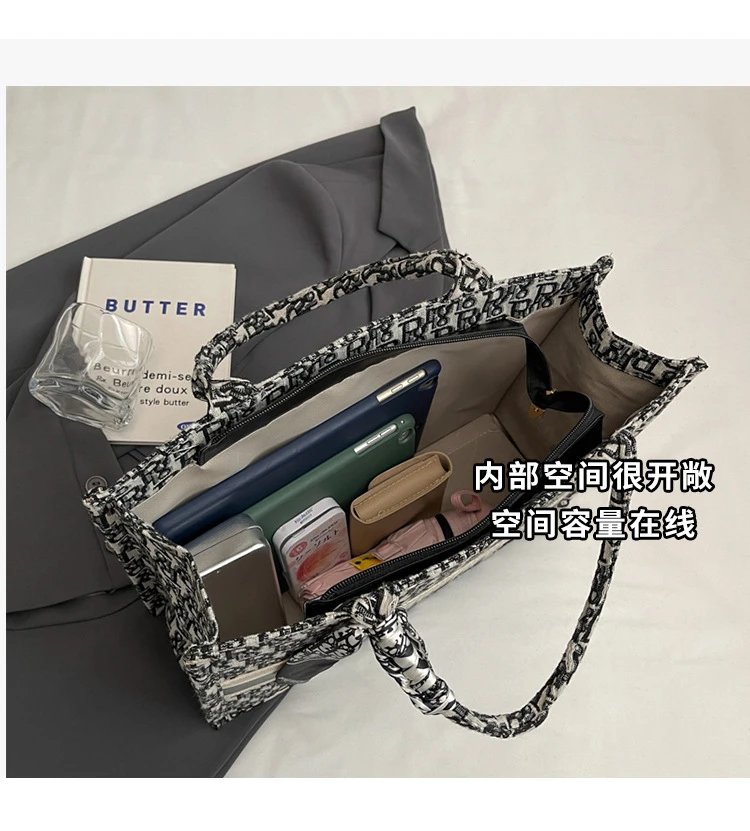 Dior Book Tote Bag Beige Oblique Print Handbag - 6