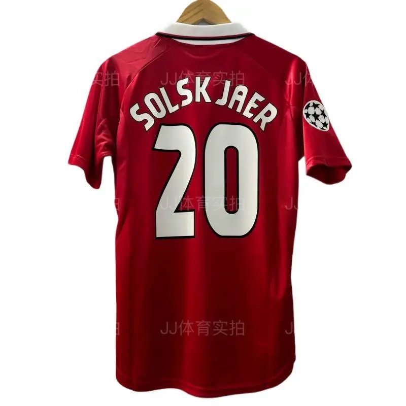 Retro Soccer Jersey White Red Blue Grey Vintage Football Shirt