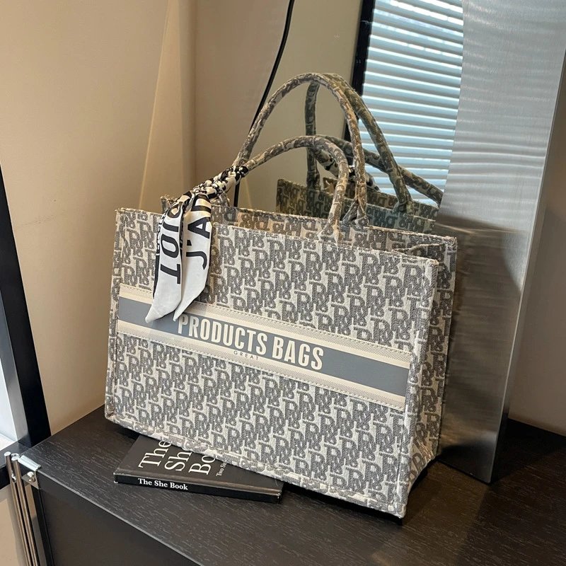 Dior Book Tote Black And White Oblique Pattern Shopping Bag