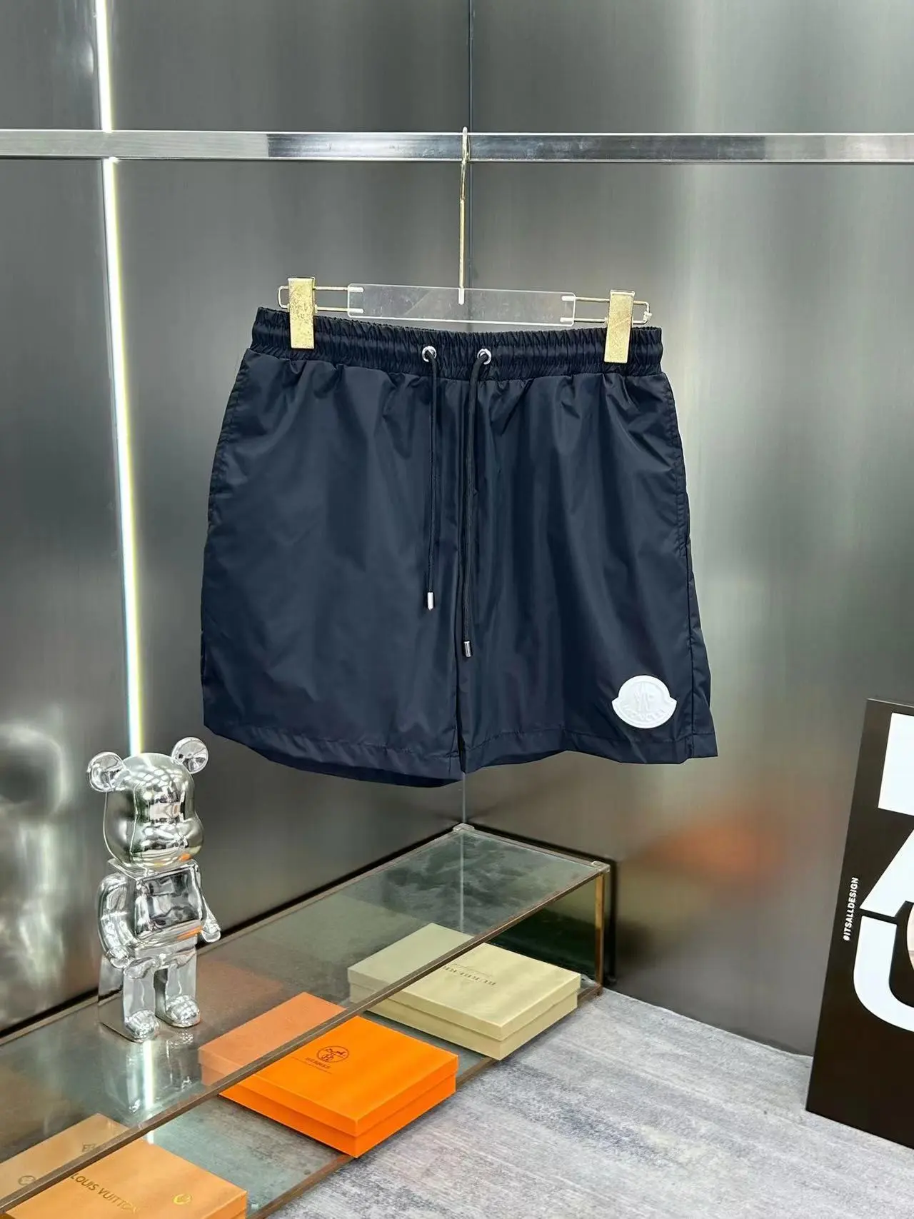 Moncler Black Shorts