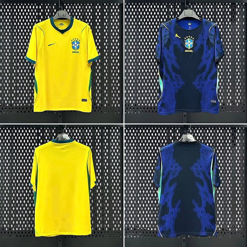 Nike Brazil 2024 Yellow Blue Home Away Soccer Jersey