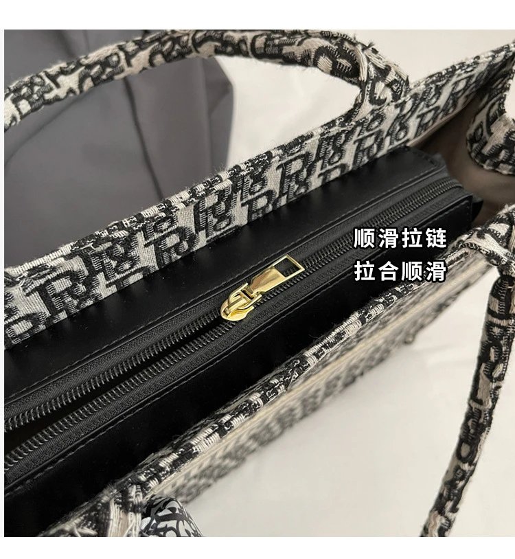 Dior Book Tote Bag Beige Oblique Print Handbag - 2