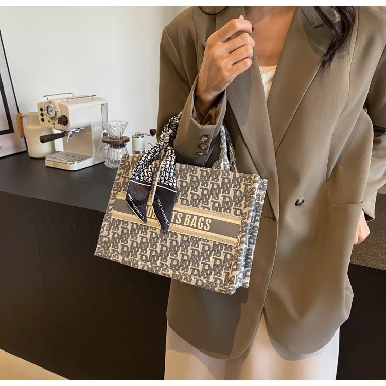 Dior Book Tote Bag Beige Oblique Print Handbag - 13