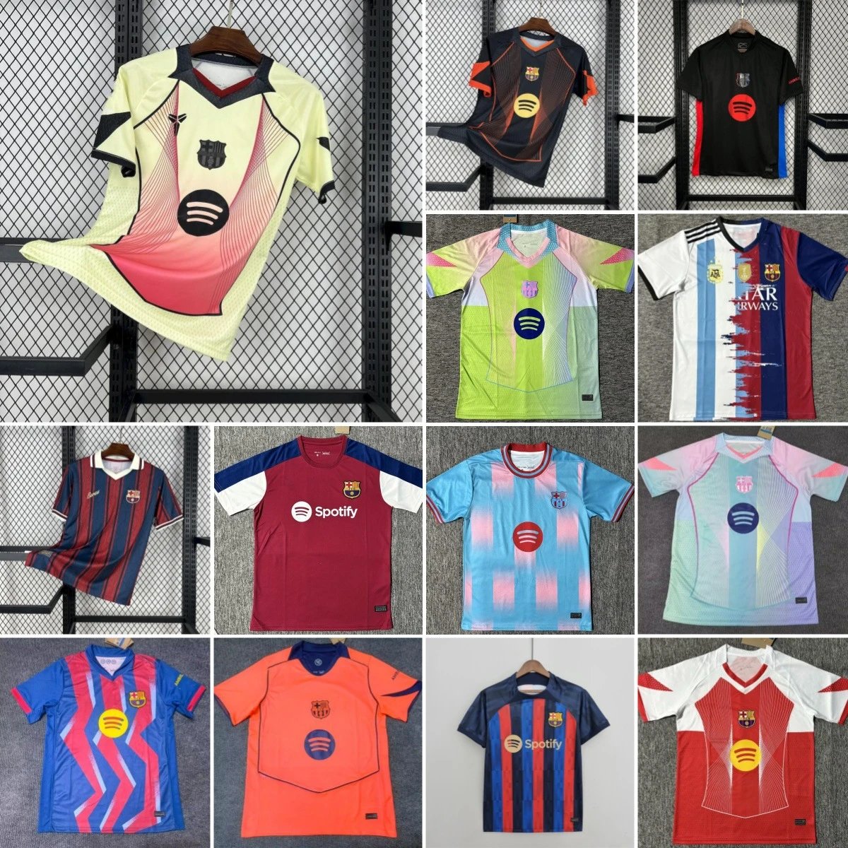 FC Barcelona 2023 24 Spotify Third Kit Yellow Gradient Performance Jersey