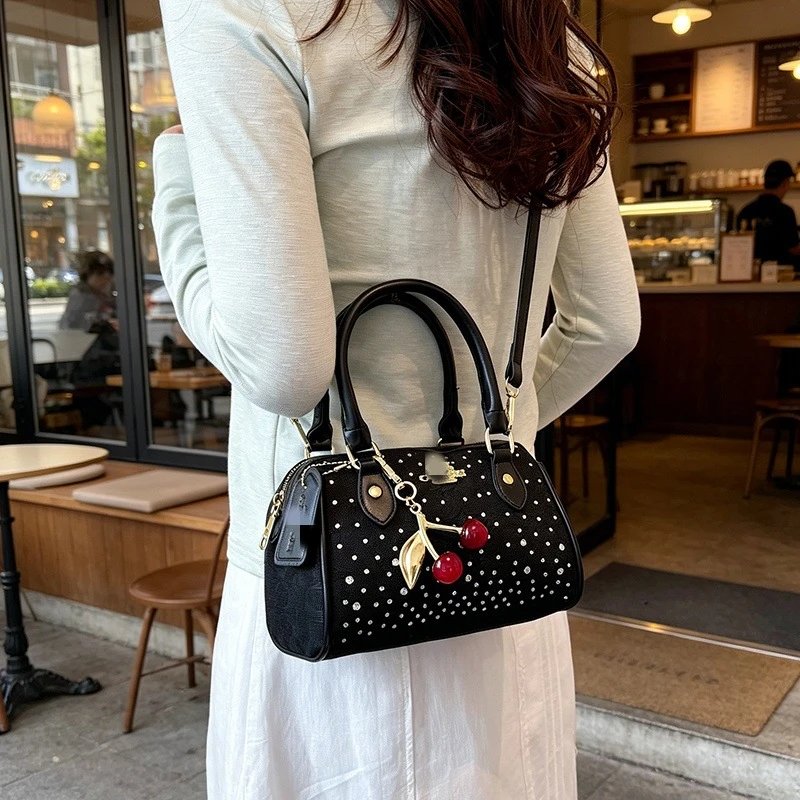 Coach Mini Bowler Bag Assorted Colors Embossed Leather Handbag