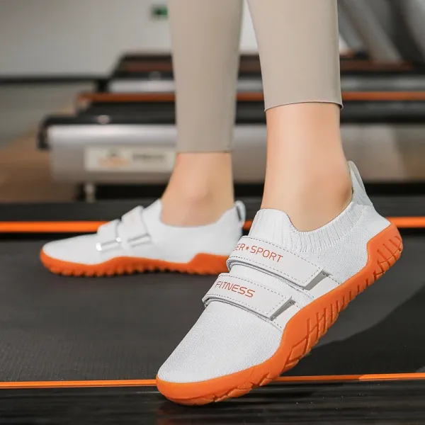 Design Fitness Sport Slip-On Sneakers White Orange - 1