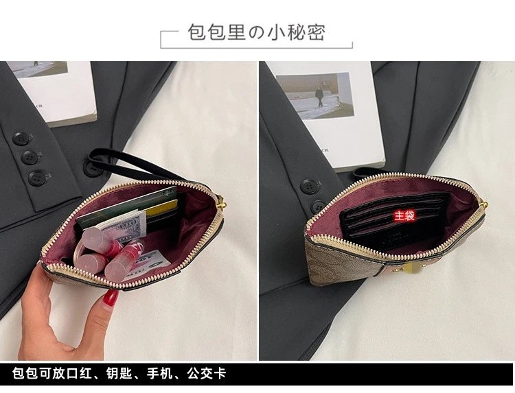 Coach Signature Wristlet in Khaki and Black Clutches - 3