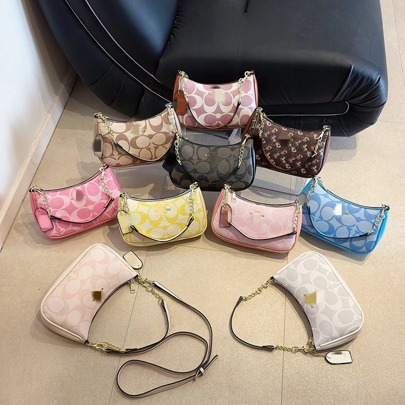 Coach Tabby Small Multicolor Monogram Chain Shoulder Bag