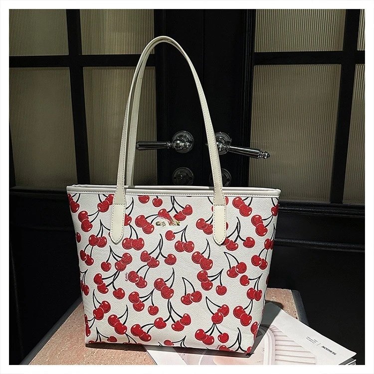 Coach Cherry Print Tote Bag Set with Wristlet - 14