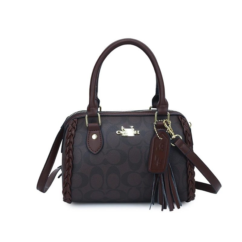 Coach Mini Satchel Bag Assorted Colors Woven Trim Handbag