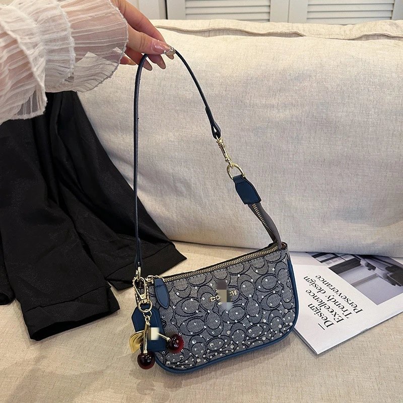 Coach Mini Bag Multi Color Embossed Leather Crossbody