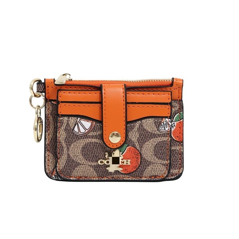 Coach Signature Orange Cardholder