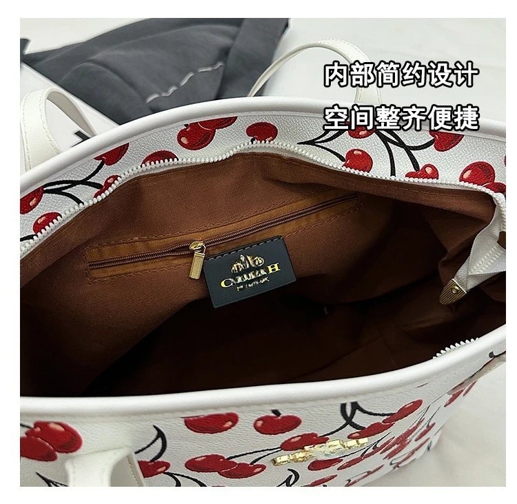 Coach Cherry Print Tote Bag Set with Wristlet - 9