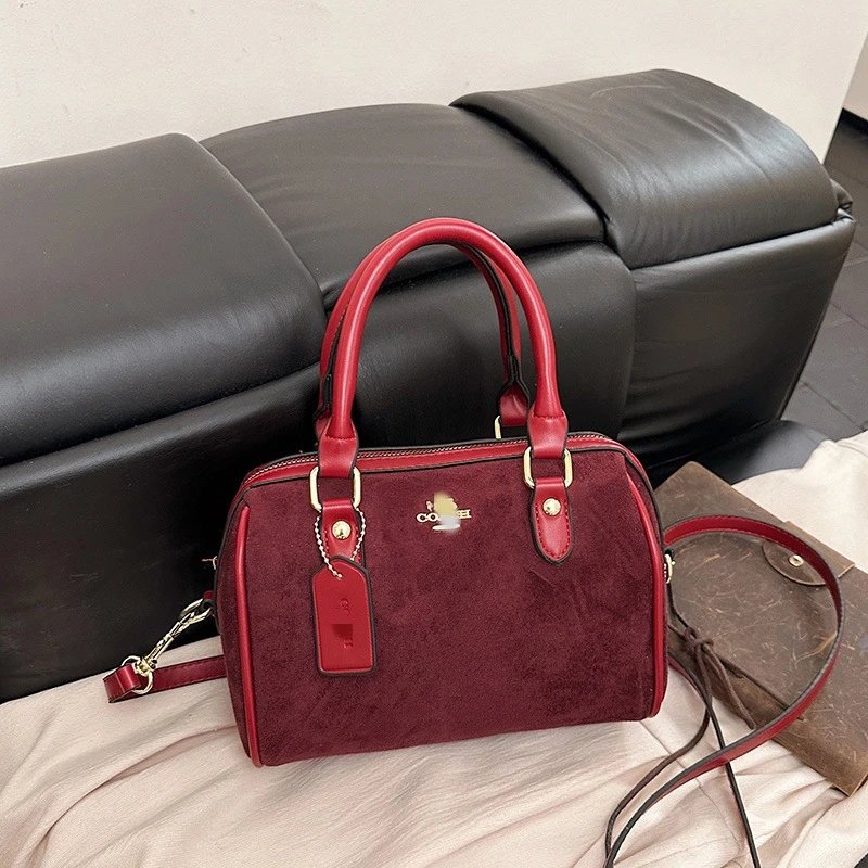 Coach Mini Bowler Suede Multi Color Classic Handbag