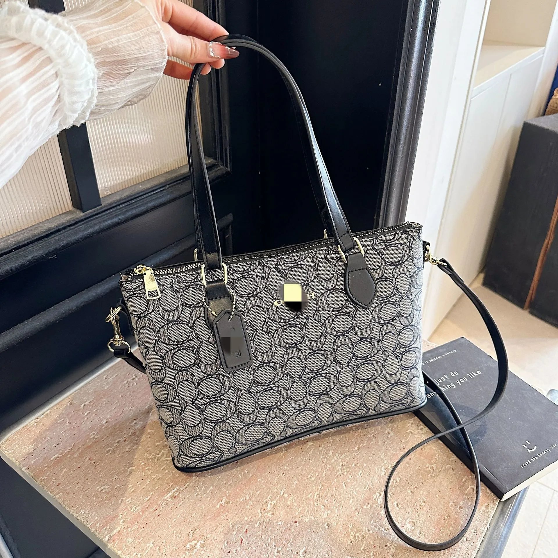 Coach Signature Canvas Multi Color Tote Handbag