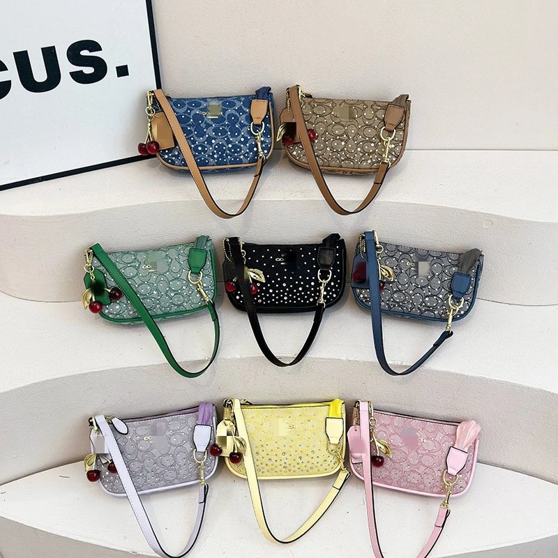 Coach Mini Bag Multi Color Embossed Leather Crossbody