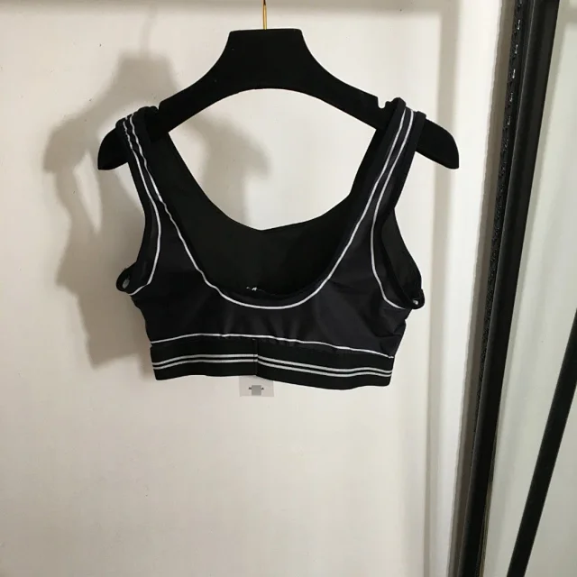 Unbranded Matching Sets Sports Bra and Leggings Set with Contrast Piping product detail image 6