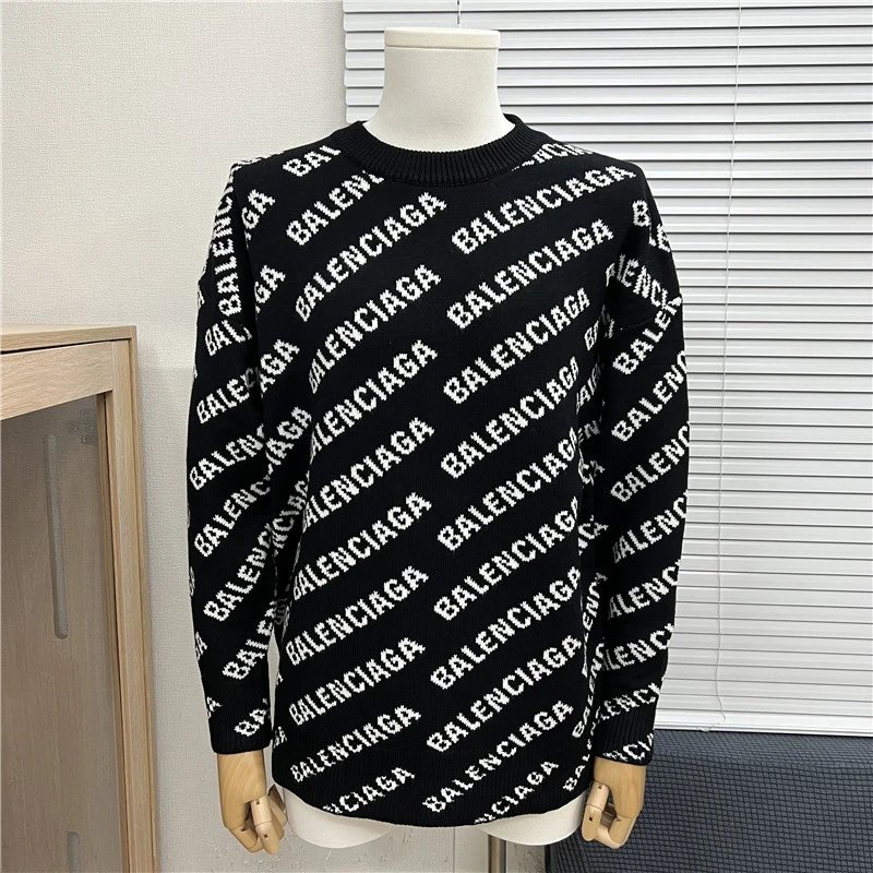 Dior Oblique Knit Sweater Navy and White Geometric Pattern Sweater - 19