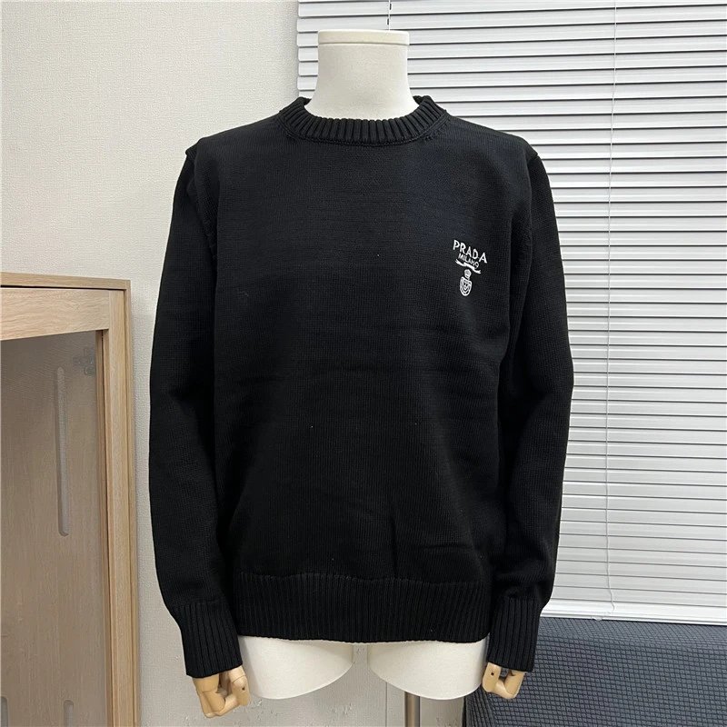 Dior Oblique Knit Sweater Navy and White Geometric Pattern Sweater - 12