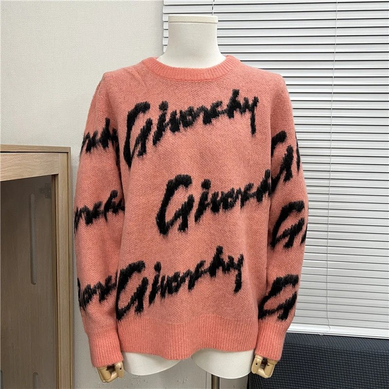 Dior Oblique Knit Sweater Navy and White Geometric Pattern Sweater - 4