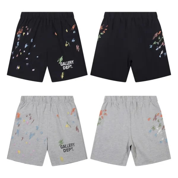 Gallery Dept. Paint Splatter Shorts Black - 6