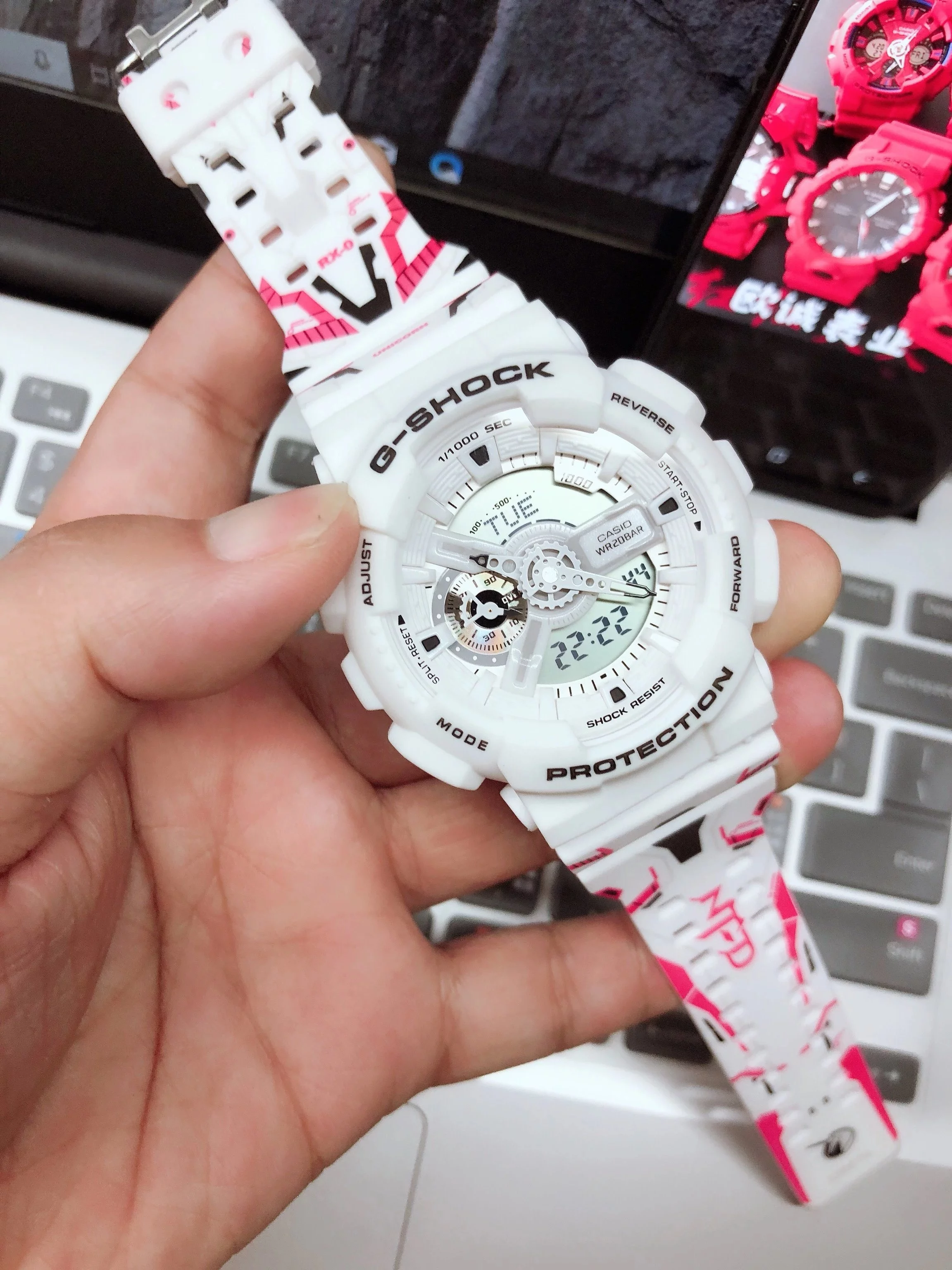 卡西欧高达40周年配色g Shock联名限量版手表独角兽初代