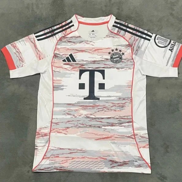 Bayern Munich Adidas 2023-24 Away Jersey White/Red/Grey (T-Mobile)