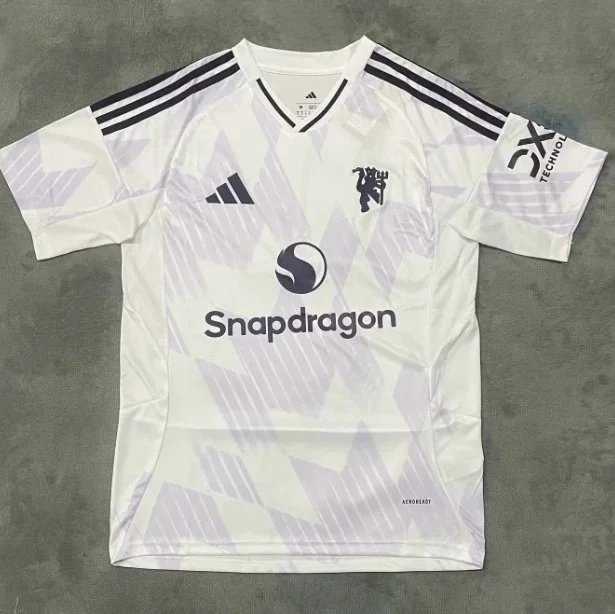 Adidas Manchester United 2025-26 Away Jersey White/Grey Snapdragon