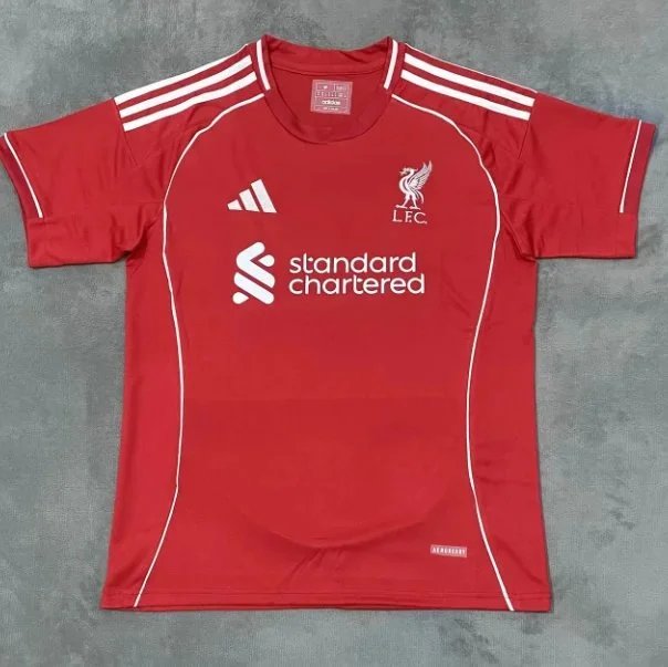 Adidas Liverpool FC 2025-26 Home Jersey Red/White Standard Chartered