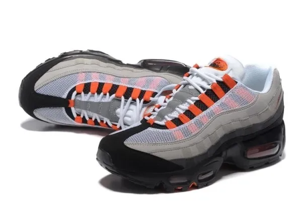 Nike Air Max 95 Orange Mesh Sneakers - 1