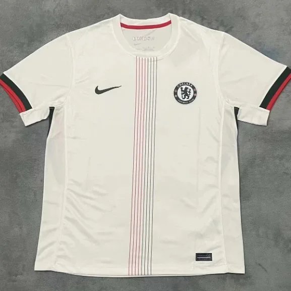 Nike Chelsea 2024-25 Away Jersey White with Red/Black Trim
