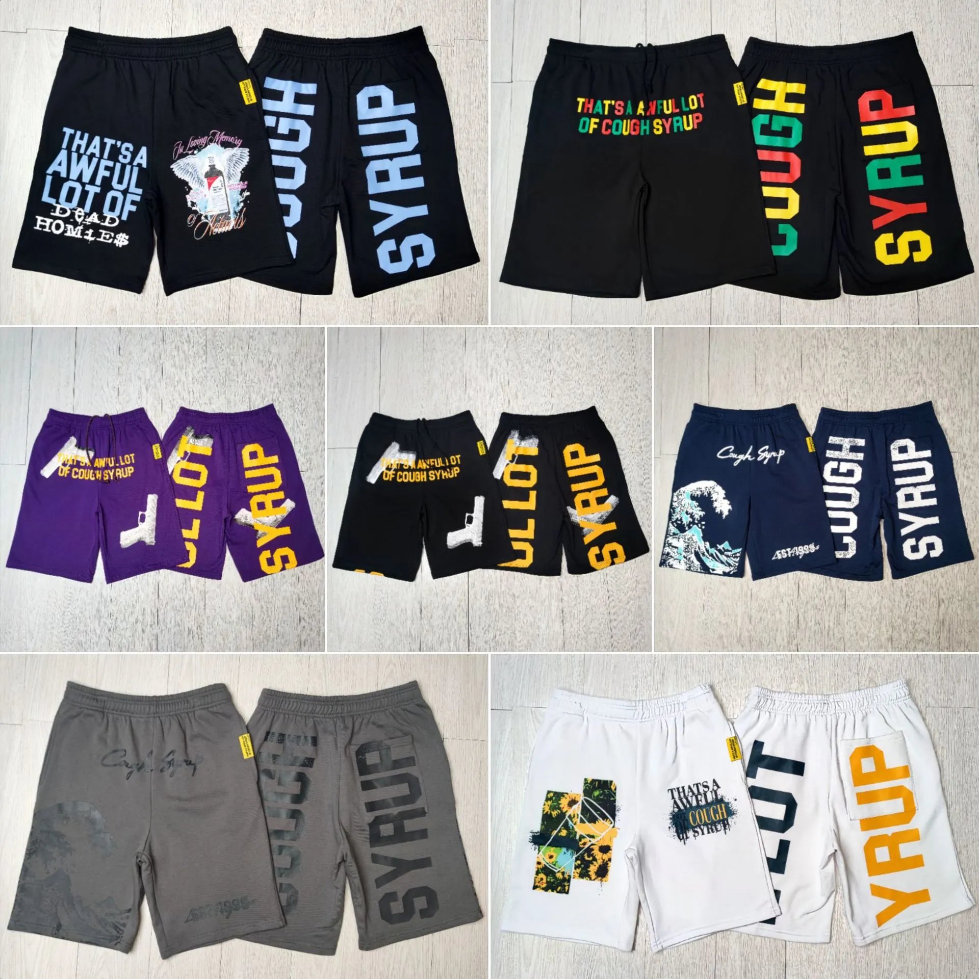 High-Quality COUGH SYRUP Shorts, Loose-Fit Casual Pants