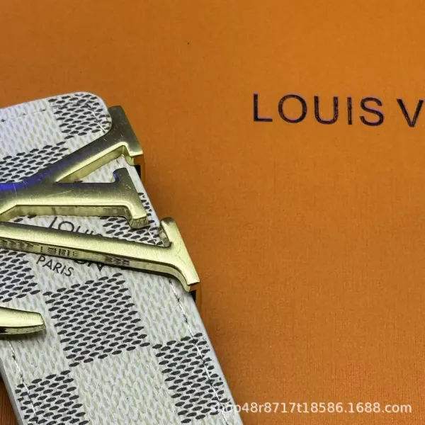 Louis Vuitton Damier Azur Card Holder with Gold-Tone LV Clasp White - 1