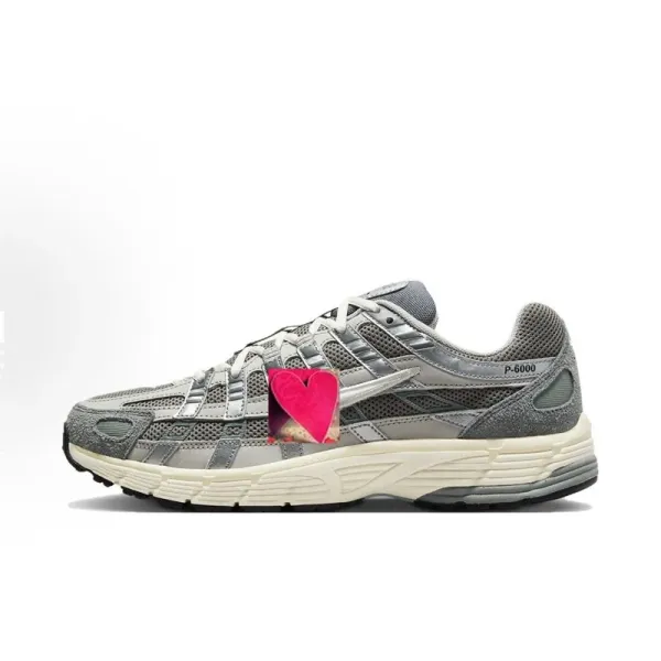 Nike P-6000 Gray Mesh Running Shoes - 1