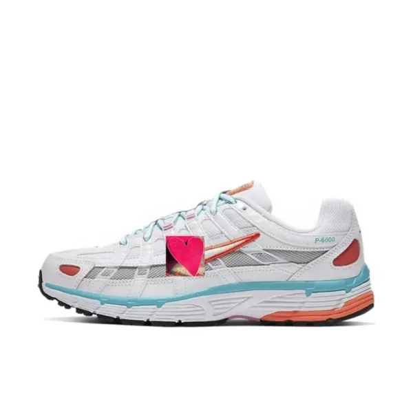 Asics P-6000 White Aqua Orange Running Shoes - 1